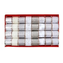 Ribbon Organza 6.3cmx2.7m Asstd in PDQ - Silver Series