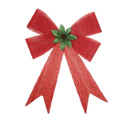Bow Xmas Large Red with Decoration