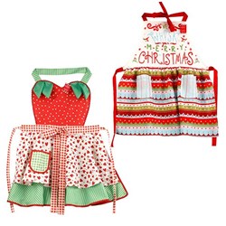 Apron Xmas 2 Asst Designs 85x70cm