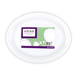 Platter Serving Oval Plastic White Large