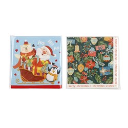 Paper Serviette Xmas Printed 20pk Astd P6.3 FSC Mix Credit