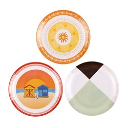 Melamine Side Plate Dia20cm 100gr 3 Asst Designs
