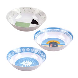 Melamine Bowl Salad Round 240gr 29x8cm 3 Asst Designs
