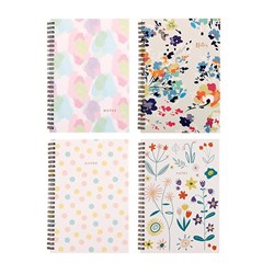 Notebook Card Cover Printed Spiral 4 Asstd A5 120pg