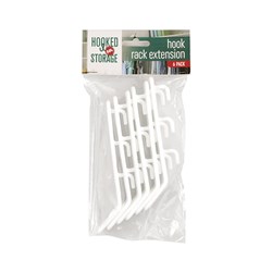 Hook Rack Extension 6pk 13.5x2.9cm