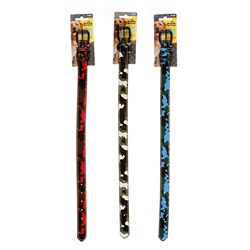 Collar Dog Camouflage Print Large 2.5x52cm 3 Asst Cols