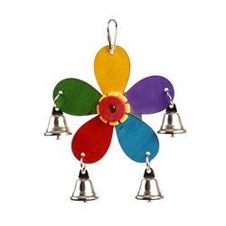 Bird Toy Windmill w Bells 17.5cm