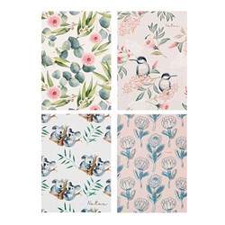 Notebook Soft Cover Printed A5 Aust 4Ast P7.1 FSC Mix Credit