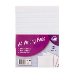Pad Paper Writing A4 30sheets 2pk SRT