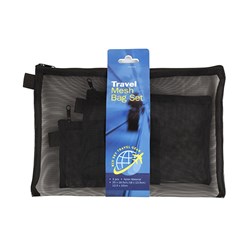 Travel Bag Mesh Pouch Set 3Pc