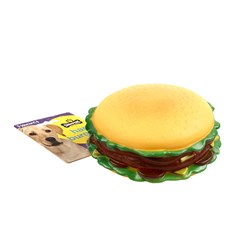 Dog Toy Squeaky Jumbo Hamburger 13cm