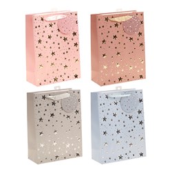 Gift Bag 210gsm Star w J Hook M 180x240x80mm