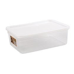 Container Plastic Reusable w Lid Rectangle 5L 31x22x9cm