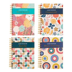 Luxe Puzzle Books Spiral Bound 4 Asstd Titles A5 160pg