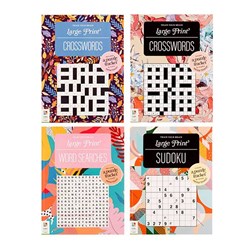 Large Print Activity Books A4 96pg 4 Asstd Titles