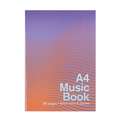Book A4 Music 8mm Ruled Staved 96pg P7.1 FSC Mix Credit