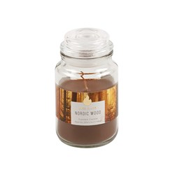 Candle Scented in Jar w Lid Nordic Wood