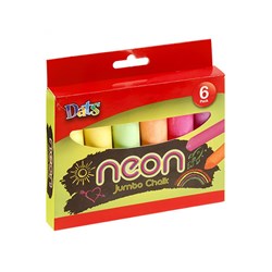 Chalk Jumbo Neon Coloured 6pk