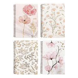 Notebook Card Cover Printed Spiral 4 Asstd A5 120pg