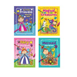 Book Kids Girls Colouring 270x197mm 56pg 4 Asstd