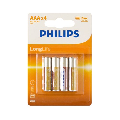 Battery Philips Longlife H/D AAA 4Pk