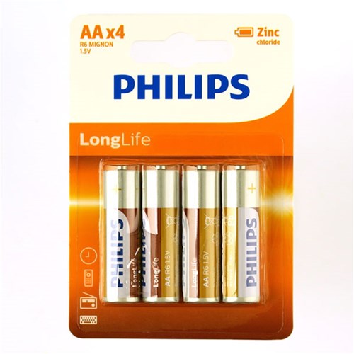Battery Philips Longlife H/D AA 4Pk