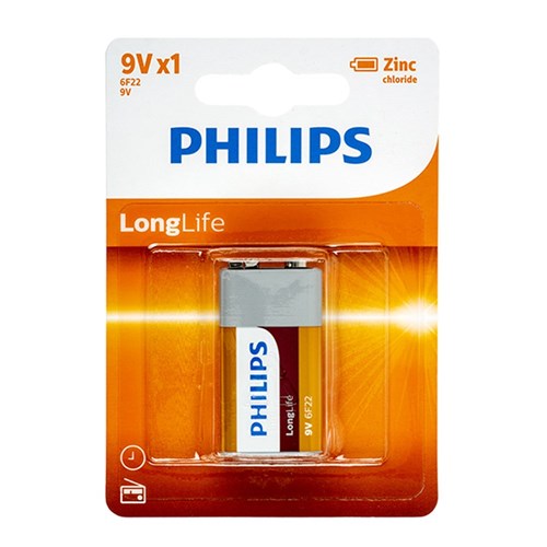 Battery Philips Longlife H/D 9 Volt 1Pk