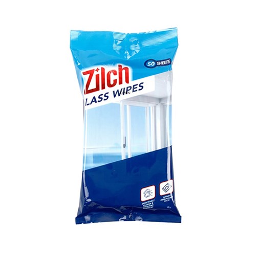 Wipes Glass Pk 50