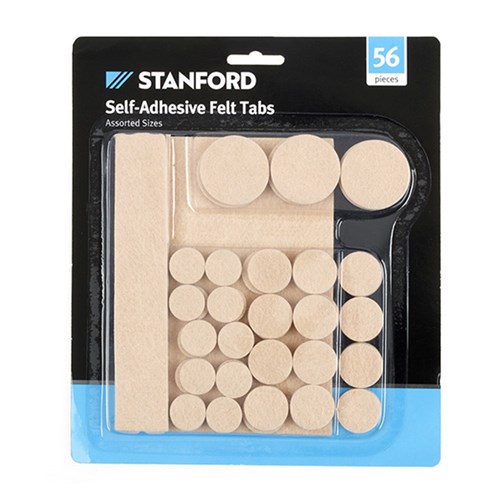 Felt Adhesive Shapes Asstd 56Pk