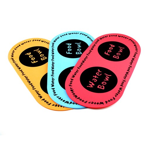 Feeding Mat Pet Eva Printed 62.5x29 Cols 3 Asstd