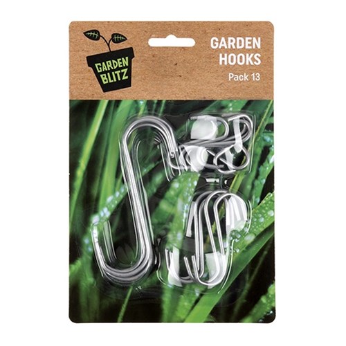 Hooks S Shape 13Pk Silver 3 Asstd Sizes