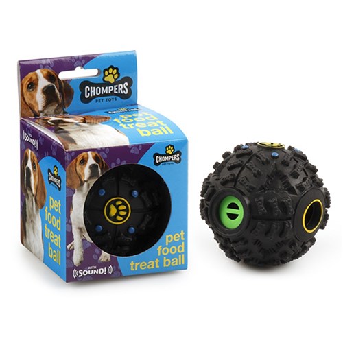 Dog Food Ball w Sound Black