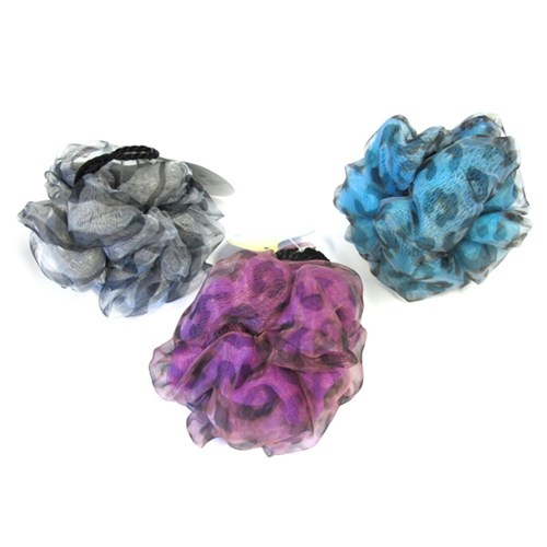 Bath Puff Sponge Organza Chiffon 3 Asstd Designs