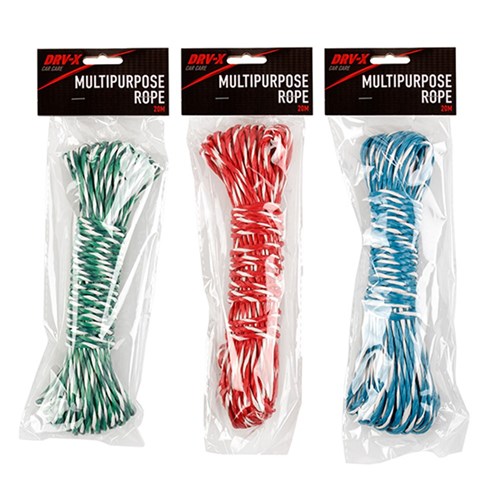 Rope 20M 3 Asstd Cols Red/Blue/Green