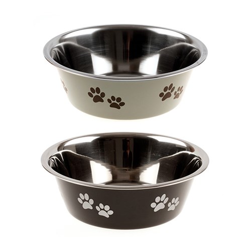 Pet Bowl Stainless Steel 25cm 2 Asstd Colours