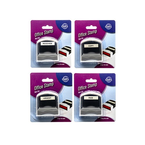 Stamp Office 4 Asstd PAID COPY RECEIVED URGENT