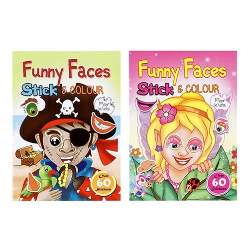 Book Kids Colouring Funny Face A4 16pg