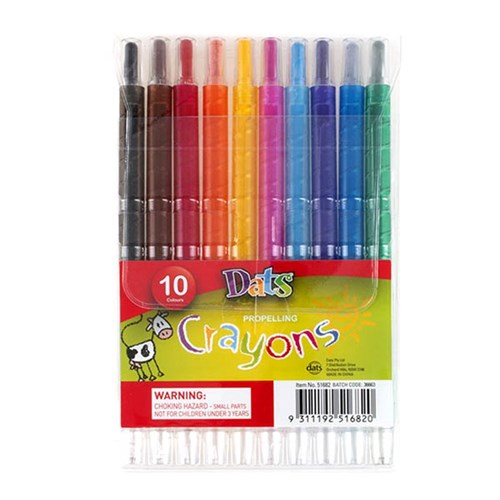 Crayon Propelling 10pk in PVC Wallet