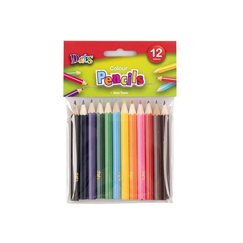 Pencil Colour Half Length 12pk in PVC Wallet
