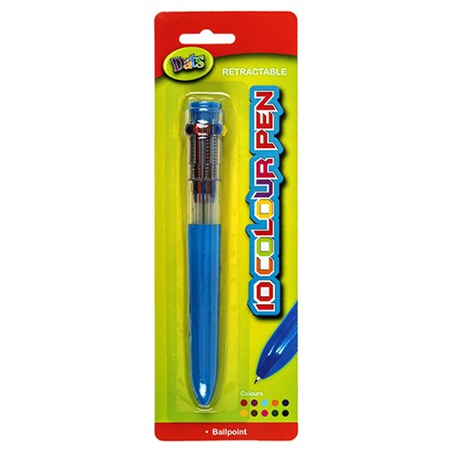 Pen Ballpoint Retractable Multi Colours 10 in One