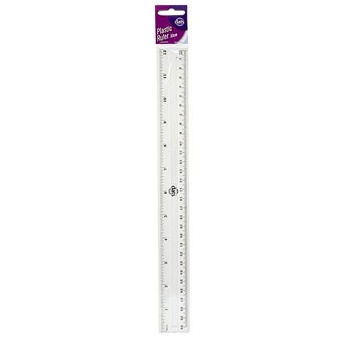 Ruler 30cm Plastic Clear