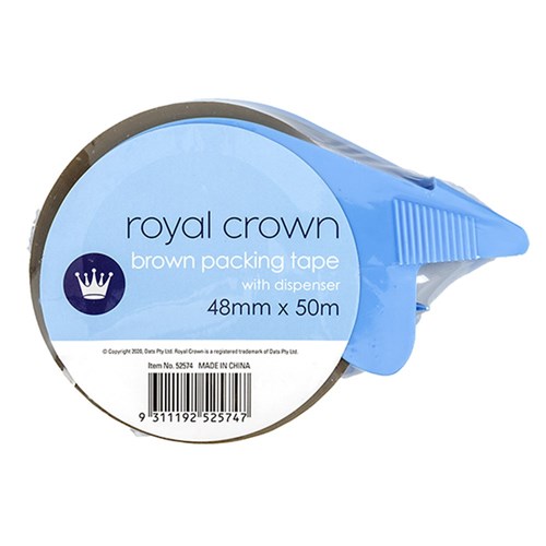 Tape Packing Brown 1Pk w Dispenser 50Mx48mm