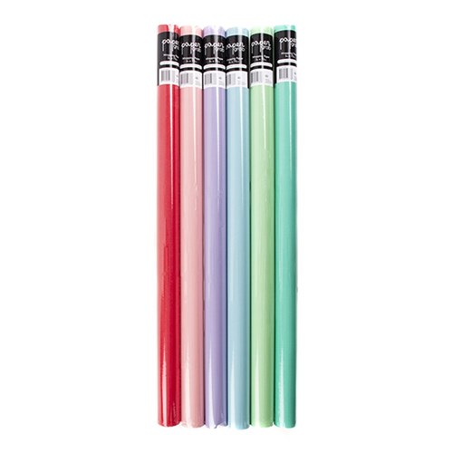Wrap Paper 3Mx70cm 60gsm 38mm Core PDQ 6 Asstd Cols