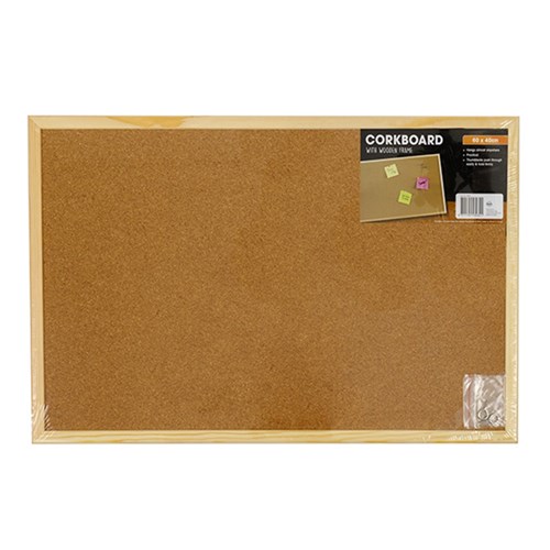 Corkboard Wooden Frame 600x400mm