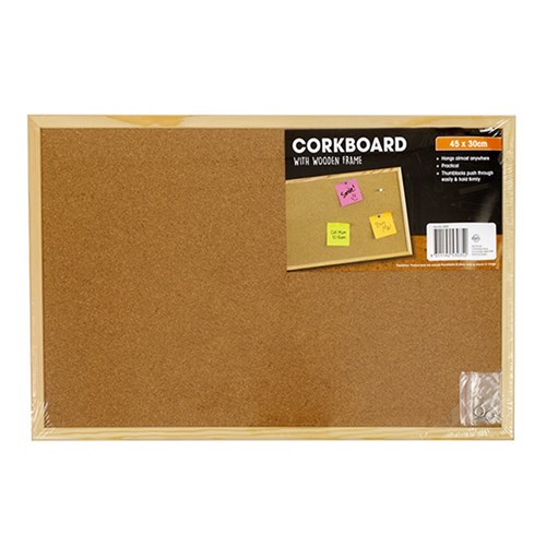 Corkboard Wooden Frame 450x300mm