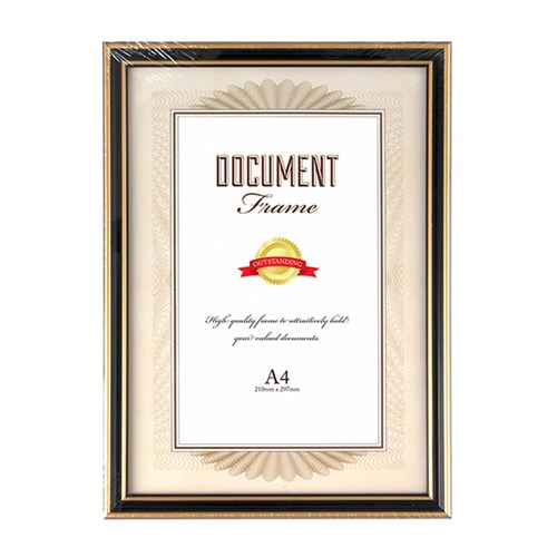 Frame Document Certificate A4 w Hooks & Stand