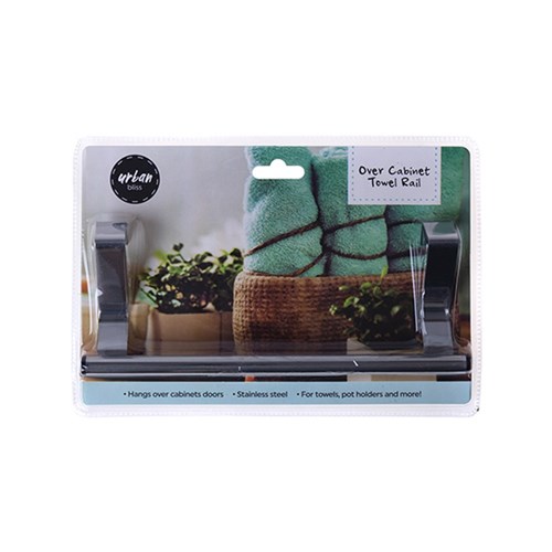 Towel Rail Metal Hangs Over Cabinet