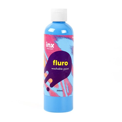 Paint Washable Bottle 250ml Fluro Blue