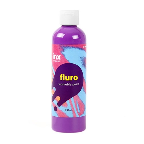 Paint Washable Bottle 250ml Fluro Purple