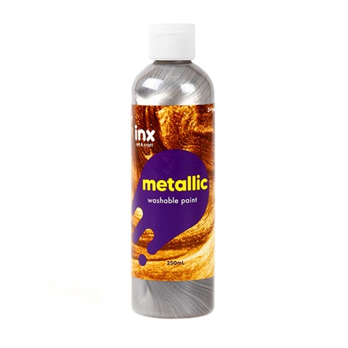 Paint Washable Bottle 250ml Metallic Silver